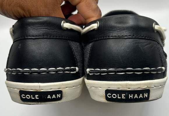 Cole Haan Grand Series Pinch Weekender Camp Moc Canvas Boat Shoes Black C32162 - Picture 4 of 7